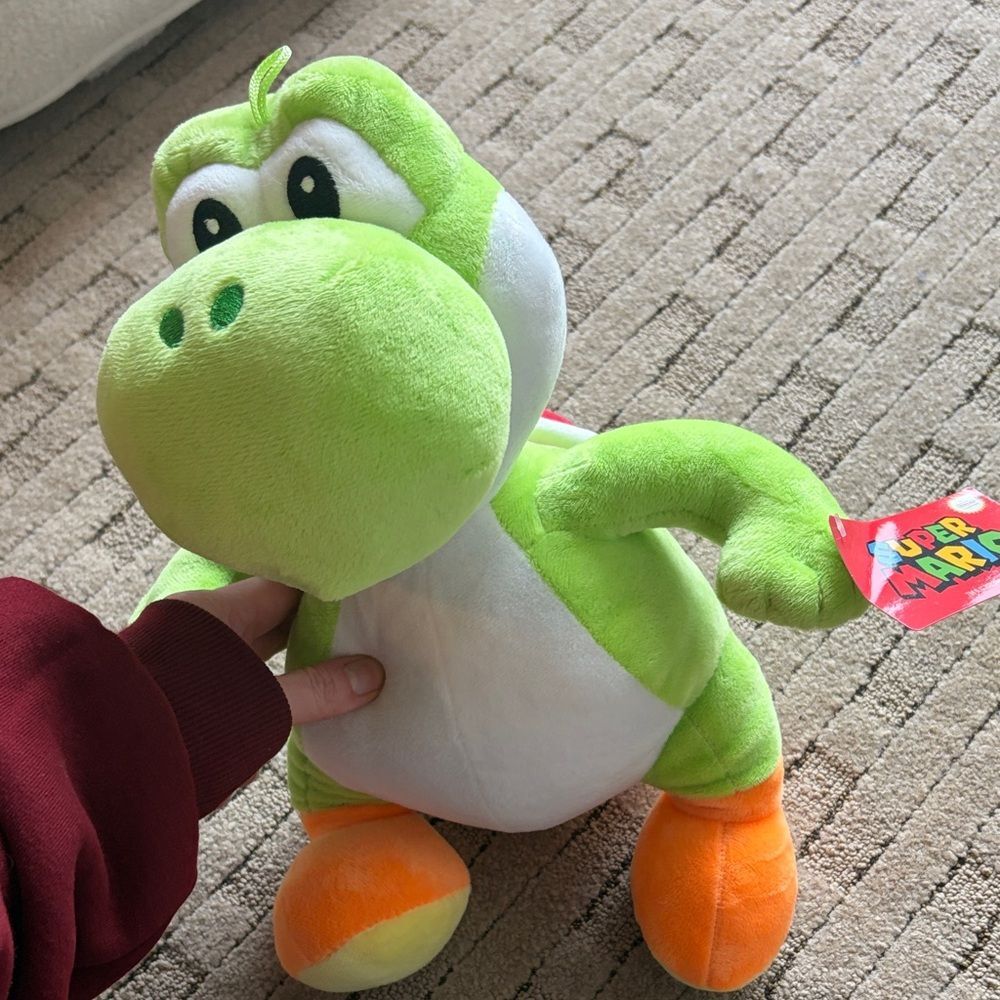 Official Super Mario Green Yoshi Plush Toy - Soft Nintendo Character